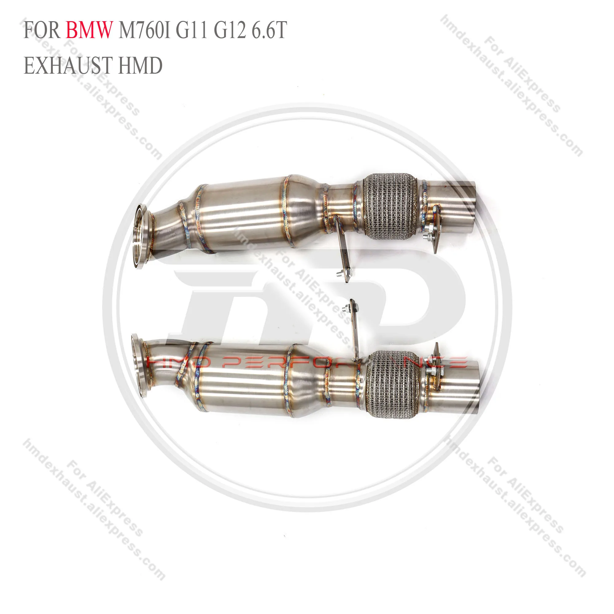 

HMD For BMW M760i G11 G12 6.6T V12 Downpipe Exhaust Manifold Header Stainless Steel