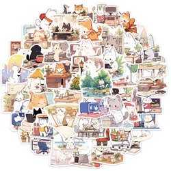 50pcs Cute Animal Stickers,Kawaii Animal Stickers Unique Designed Cartoon Vinyl Waterproof Aesthetic Animals Stickers
