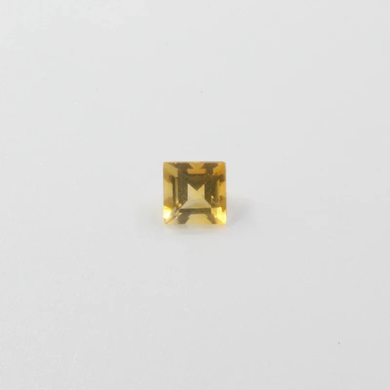 Vvs Grade natürlichen Citrin Edelstein 4mm quadratische Form Citrin losen Edelstein für Juwelier geschäft Großhandels preis Perlen