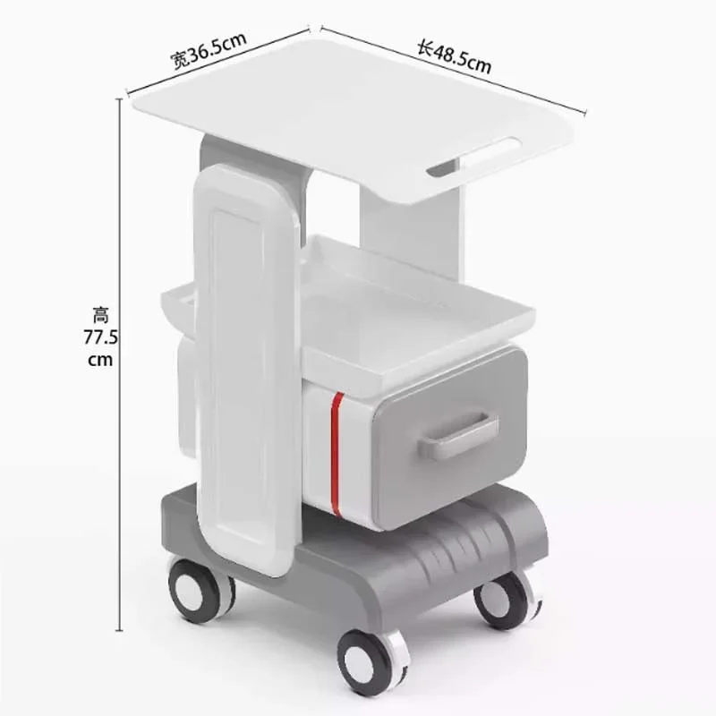 عربة تخزين متنقلة للعيادة، حامل أدوات صالون التجميل، عربة ماسح فم الأسنان، قاعدة تخزين متعددة الوظائف #4