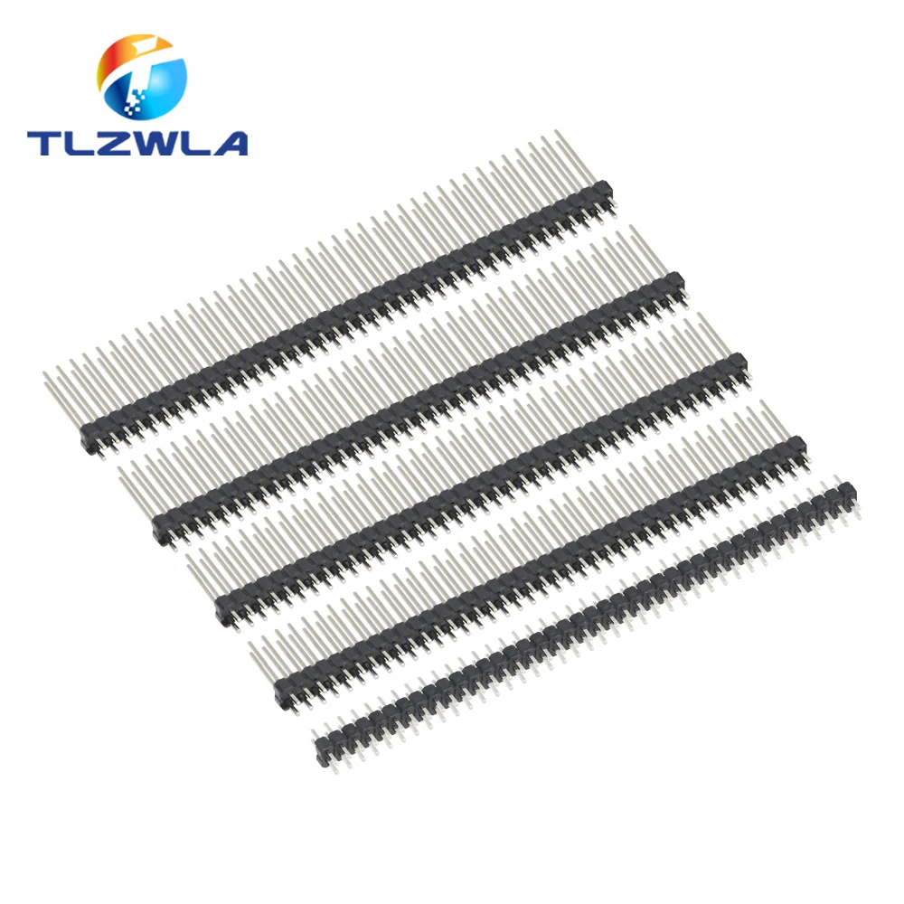 2.54mm 2X40 Pin Single Double Row Male Connector PCB Board Pin Header Long 8.5/11.5/13/14/15/17/19/25/30mm 1X40P Strip Pinheader