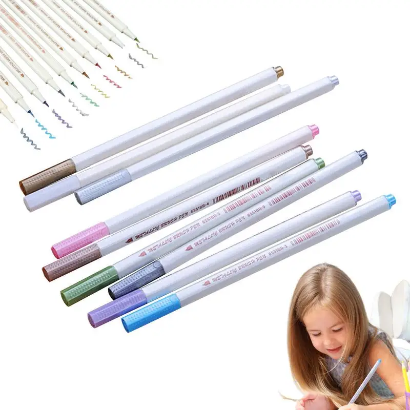 

Metal Soft Tip Drawing Pen 10 Colors DIY Crafts Making Paint Pens Rock And Graffiti Art Painting Pen Set For Ceramic Crafts