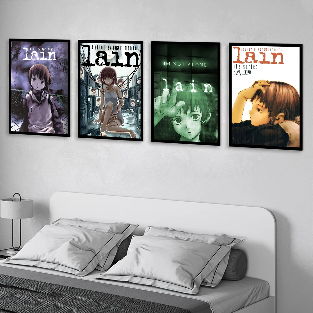 أنيمي S-التجارب التسلسلية L-lain ملصق مقاوم للماء جدار الفن جودة عالية طباعة الفيلم الملصقات لغرفة المعيشة غرفة نوم ديكور هدية