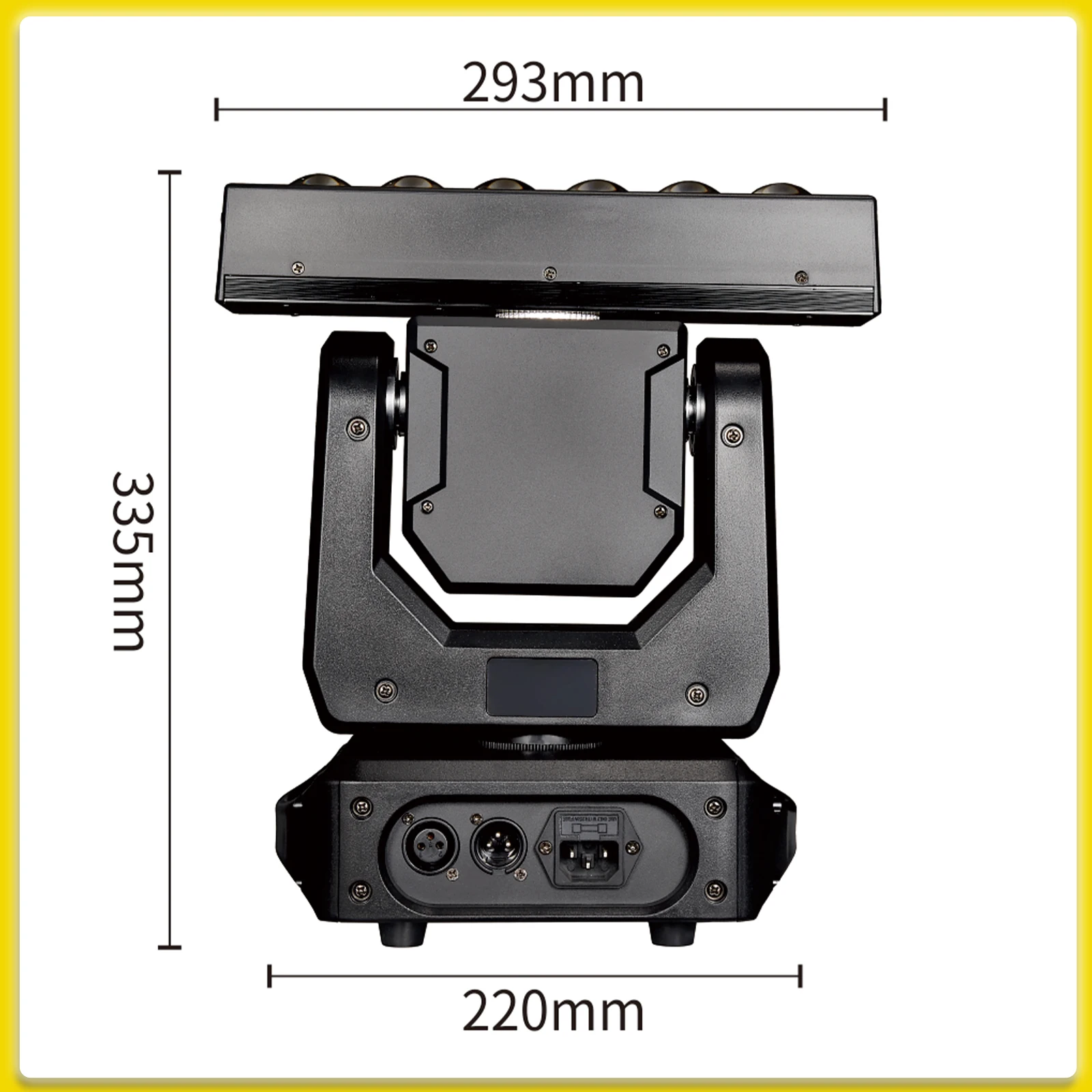 LED 6 x 20W Moving Head Light with Running Effect DMX512 Control, Professional DJ/bar/Party/Performance/Stage Lighting Control D