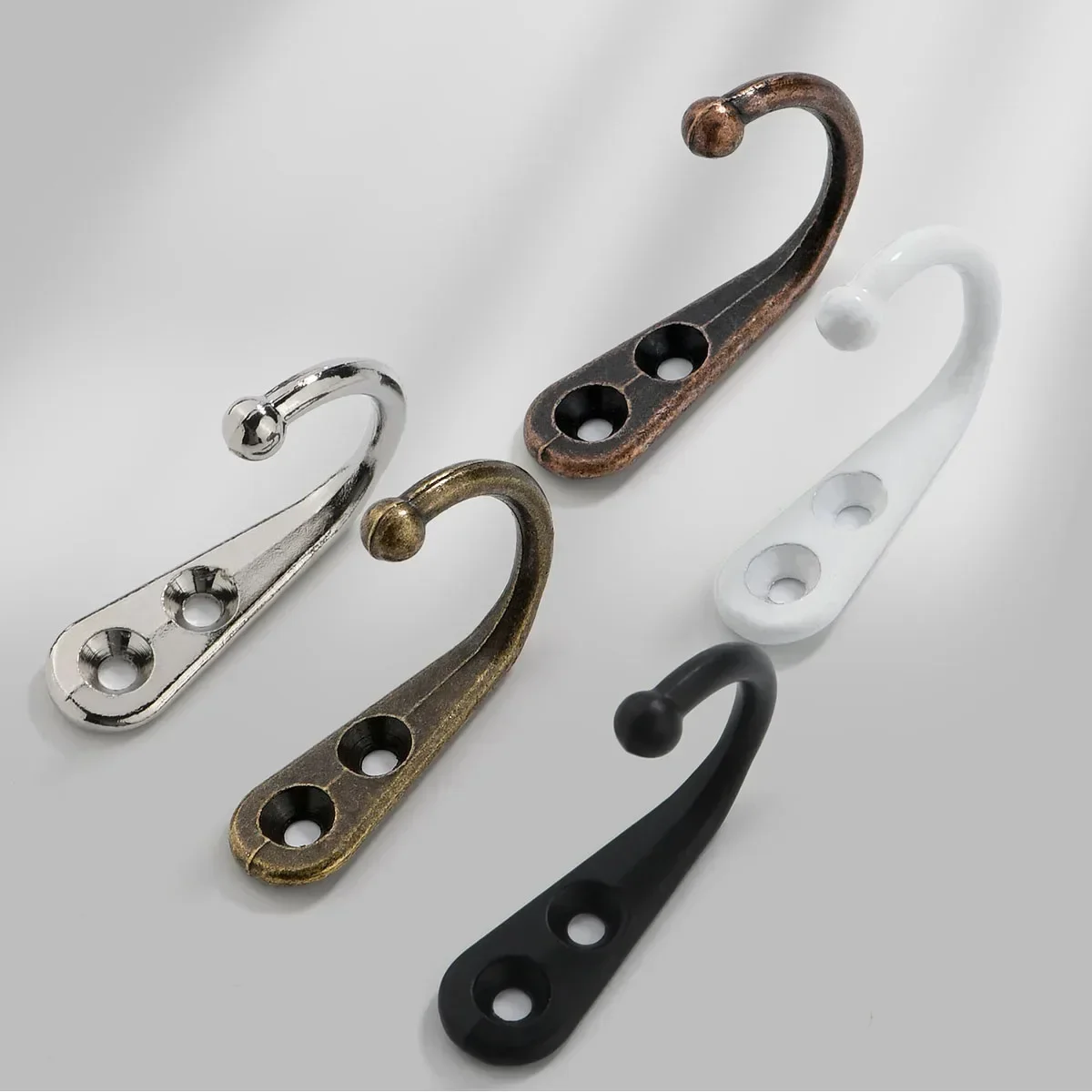 Ganchos de parede 20 peças, ganchos de casaco gancho de garagem montado na parede chapéu hangger ganchos robe gancho único cabide resistente