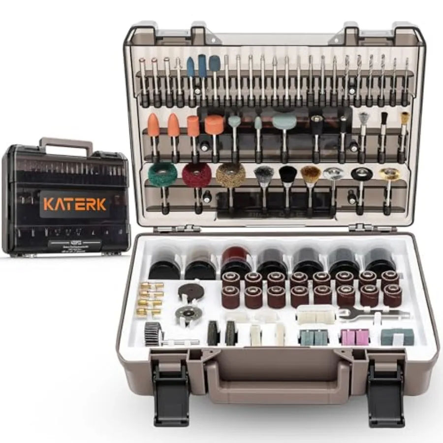 

420PCS Rotary Tool Accessories Kit Universal Drill Bit Tool Set Fits Dremel Rotary Tool 1/8" Shanks for Easy Cutting Sanding Po