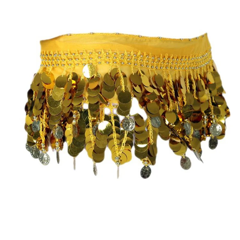 

Adult Bling Coin Belly Dance Belt Colorful Women Sequins Bellydance Hip Scarf Costumes for India Oriental Dancing Accessories