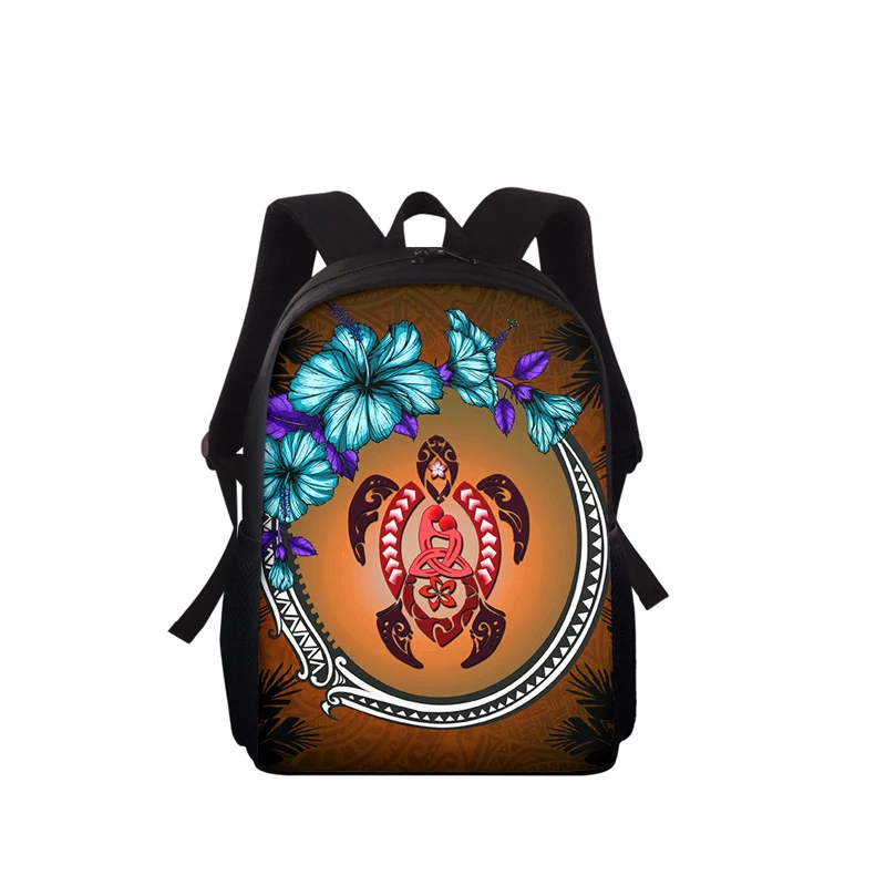 

School Bags Cute Hawaii Turtle Polynesian Print Schoolbag for Teen Boys Girls Kids Backpacks Children Book Bag Custom Mochila