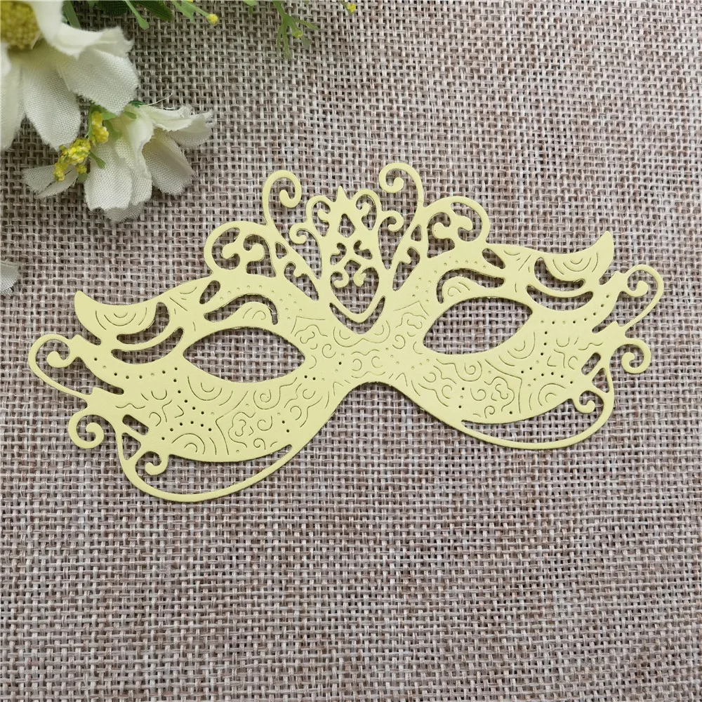 Funny Party Half Eye Mask Cutout Mask Metal Cutting Dies For DIY Scrapbooking Photo Album Decorative Embossing Folder Stencil