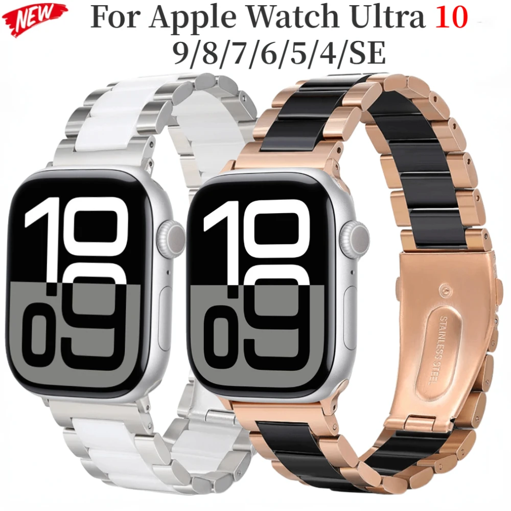 

Ceramic Strap for Apple Watch 45mm 44mm 40mmm 41mm 49mm 46mm 42mm Classic business wristband iWatch Ultra 10 9 8 7 6 5 4 SE Belt