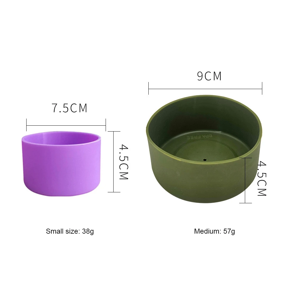 Bottom Sleeve Covers Universal Anti-slip Shatter Resistant Tumbler Boot For Water Bottle 2023 Non-slip Mat Coaster 9cm Silicone