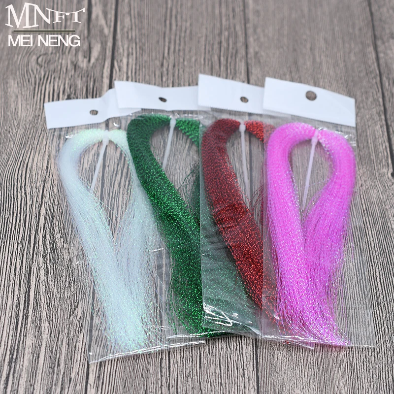 

MNFT 10Bags Sparkle Crystal Flash Flashabou Tinsels Fly Fishing Line Hook Lure Flash Flies Decorating Fly Tying Materials