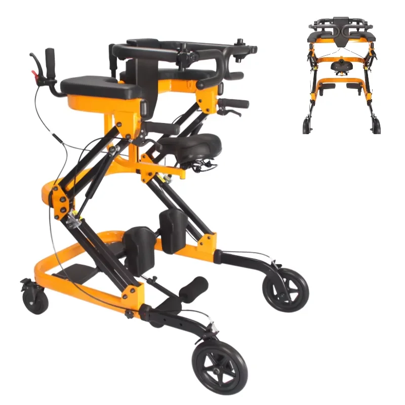 Elderly Adult Walker Rehabilitation Equipment Multi-function Lower Limb Training Walking Standing Frame Foldable Portable