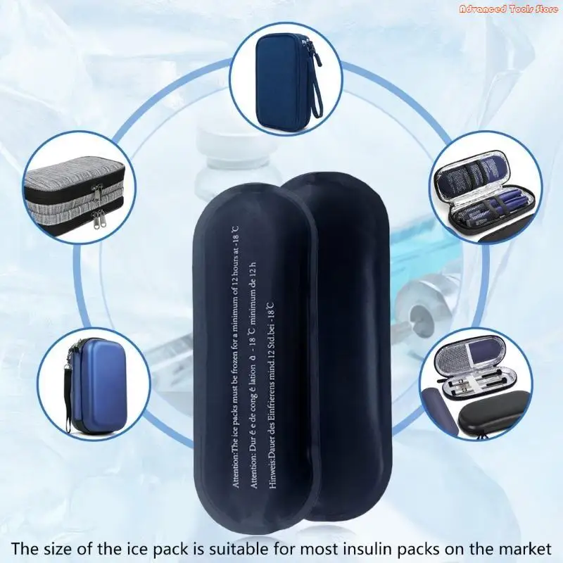 

Cold Gel Ice Pack Protector Diabetic Cooling Bag Refrigerated Ice Pack W91B