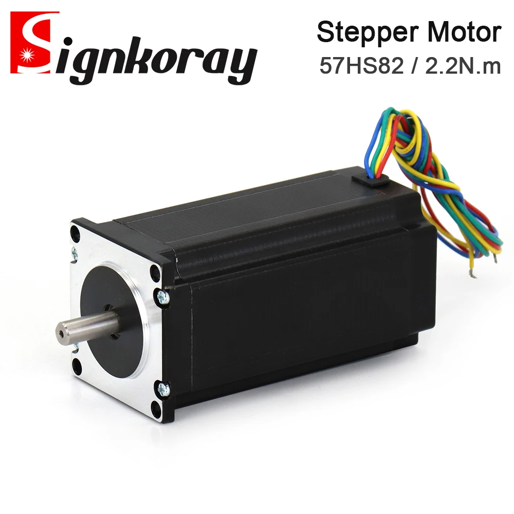 SignkoRay 57H82 Nema23 CNC Stepper Motor 4-lead 3A 2.2N.m D=8mm 6.35mm For 3D Printer for CNC Router Engraving machine