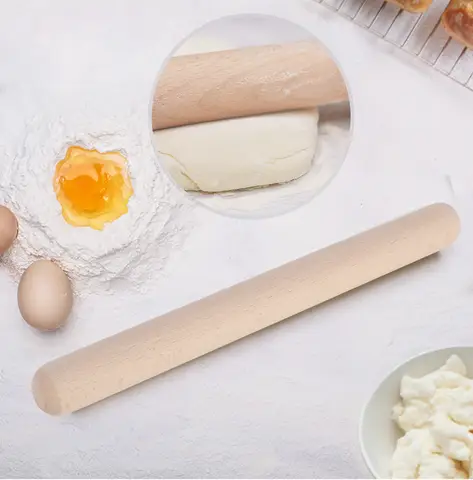 Pie Rolling Pin Pizza Baker Rolling Pin Home  Wood Rolling Pin Cake Pastry Pizza Rolling Pin Baking Tool Kitchen Utensils