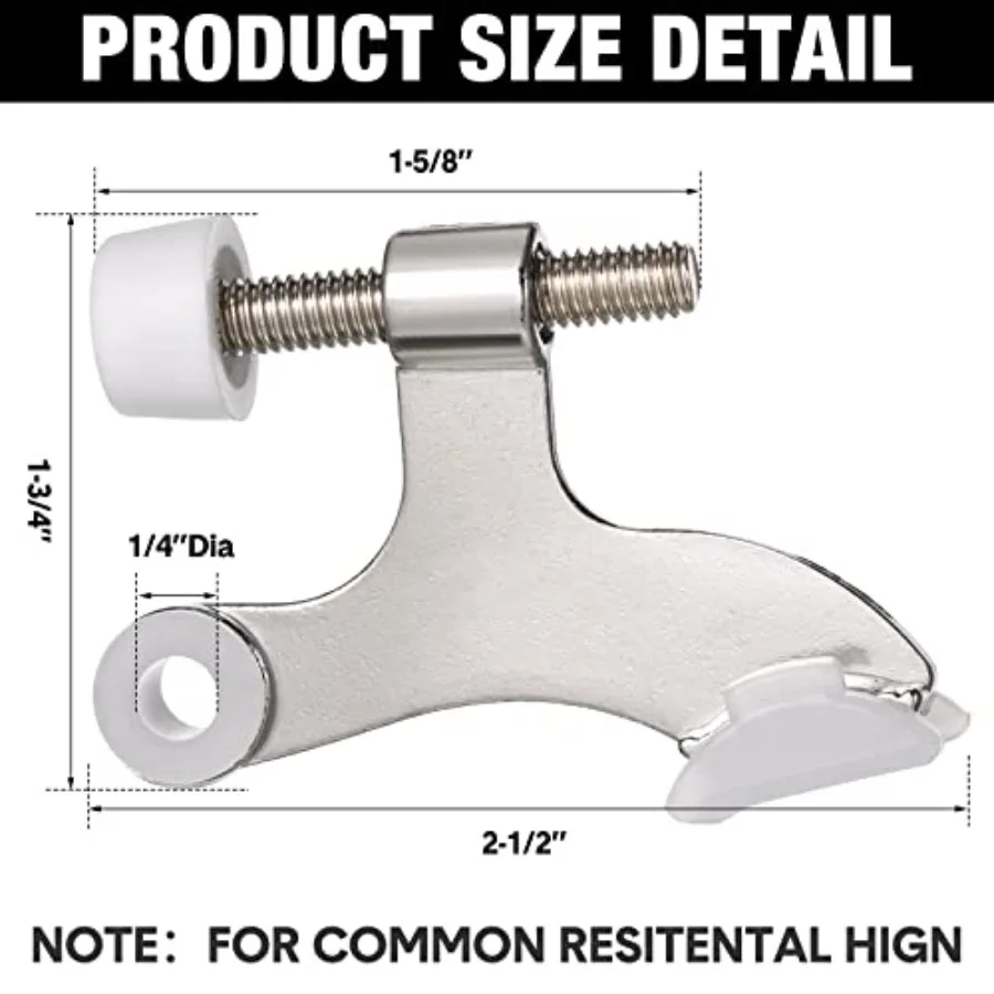 close view of rubber tip door stopper