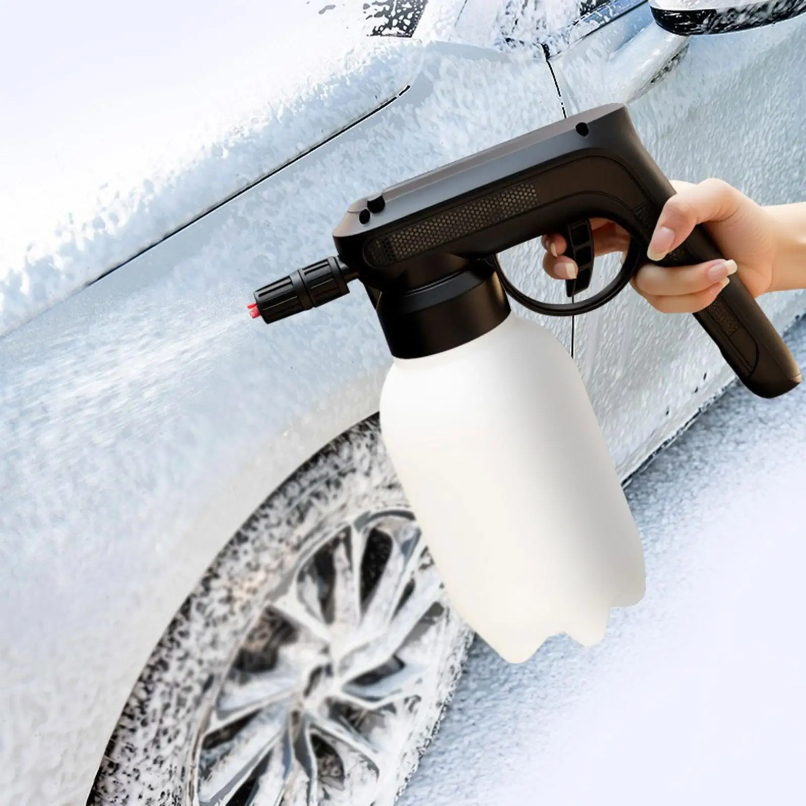 High Pressure Electric Foaming Pump Sprayer Rechargeable 1.5L for Vehicle Wash and House Care