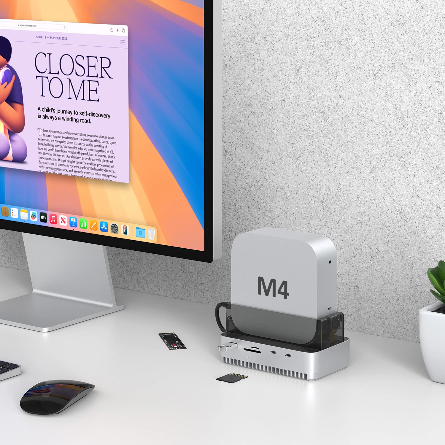 Qwiizlab M4 Mac Mini Dock 40Gbps NVMe SSD Hub