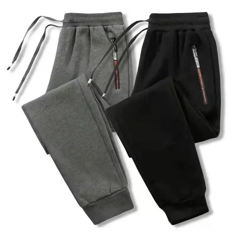 Plus Size Casual Pants Zip-Up Autumn Men's Sweatpants Loose Straight-Leg Design For Comfort And Style Men's Wear Trousers