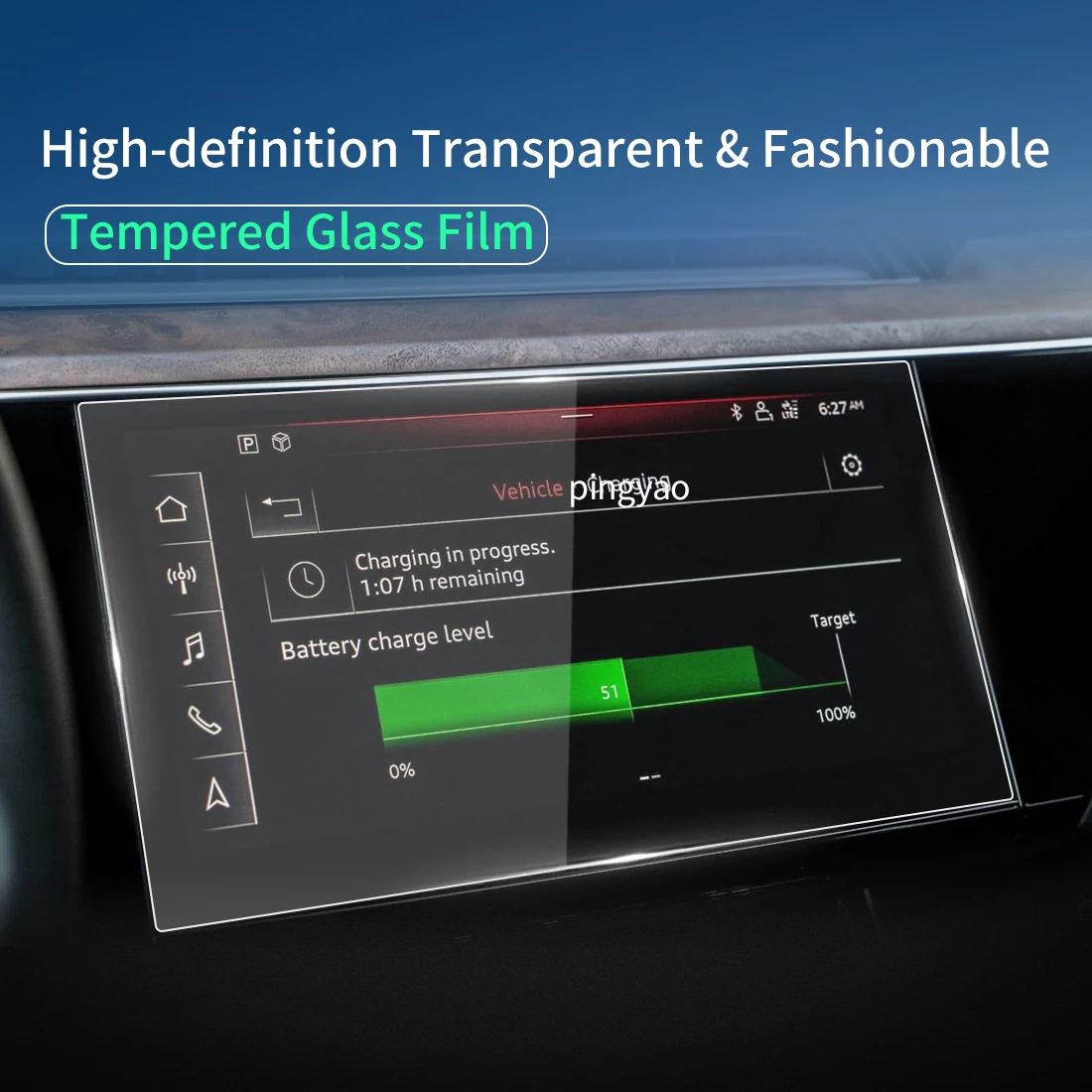 Car Sticker Screen Protector Dash For Audi e-tron 2023 Navigator Display Tempered Glass Protective Film Car Accessories For Auto