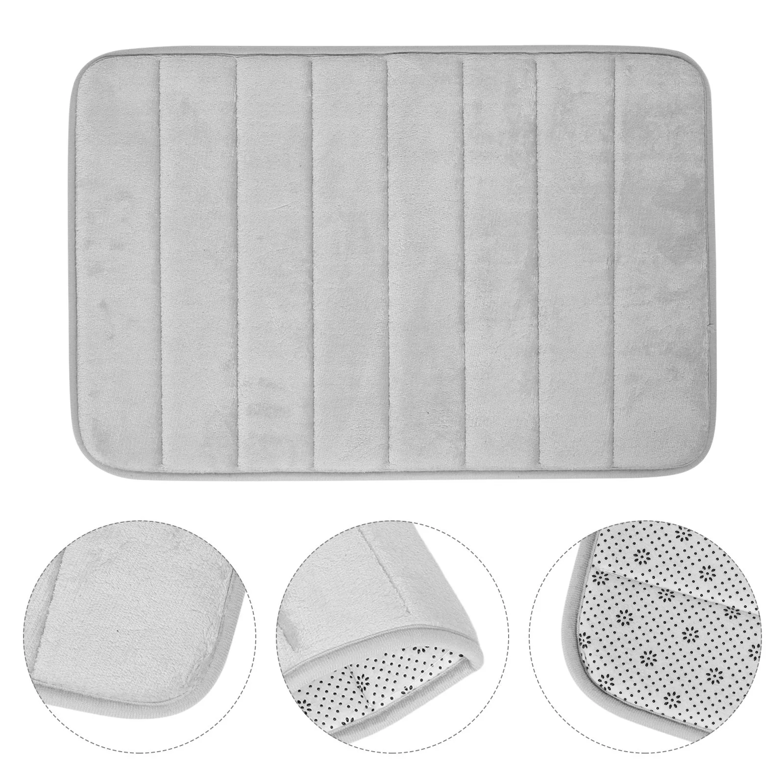 

Flannel Thickened Sponge Floor Mat Non-Slip Bathroom Entryway Quick Drying Absorbent Soft Bath Mat for Home Decor