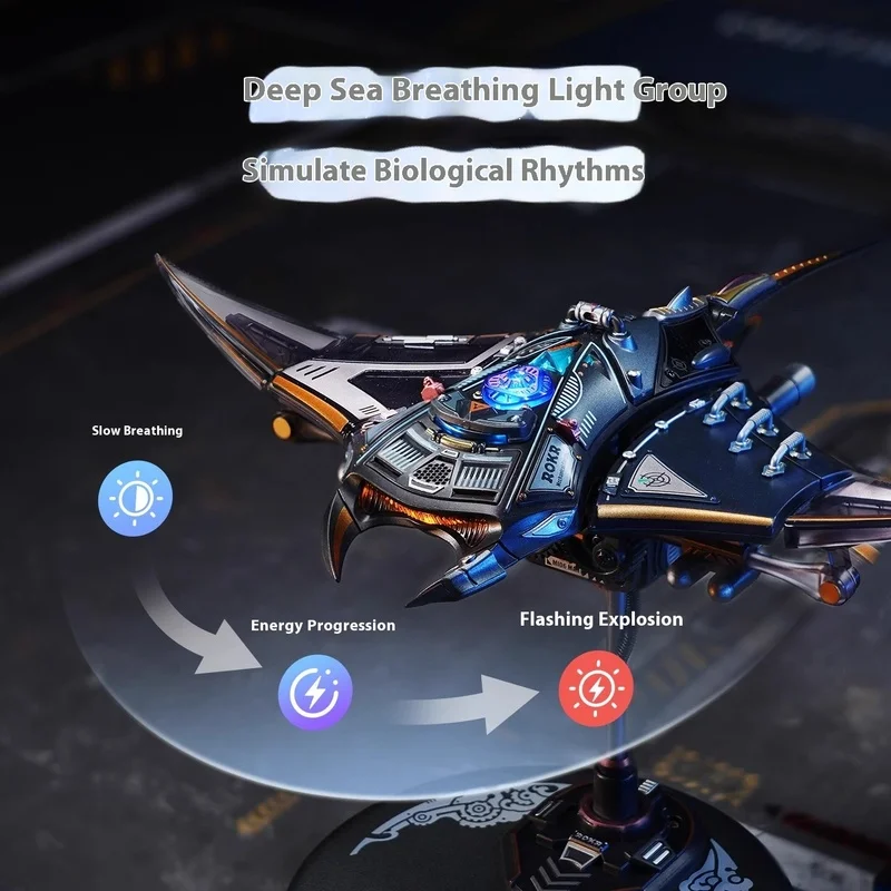 Mechanical Devil Fish Model Toy Metal Assembly Kit 3D Handmade Puzzle For Boys Educational Building Construction Plaything