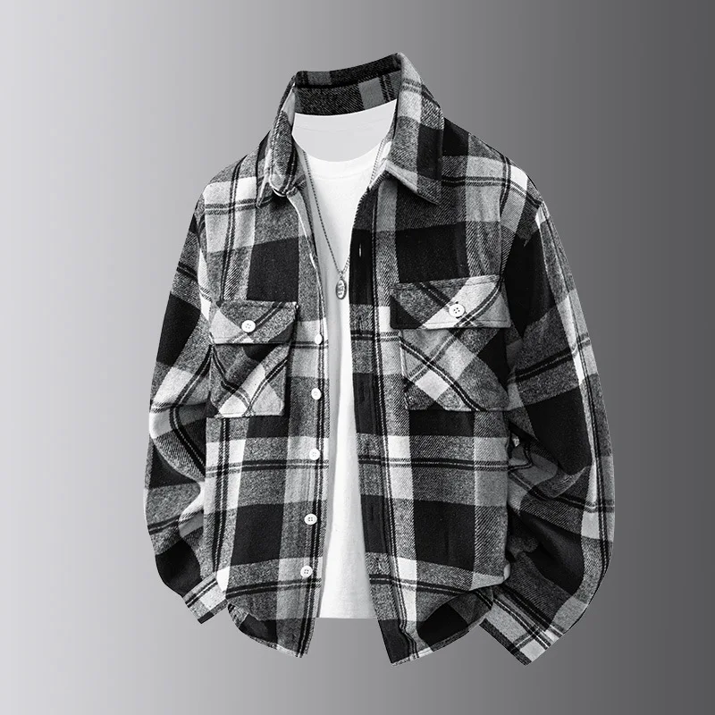 New 2025 Men's Fashionable Casual Versatile Jacket Loose Trendy Soft Durable Spring Autumn Classic