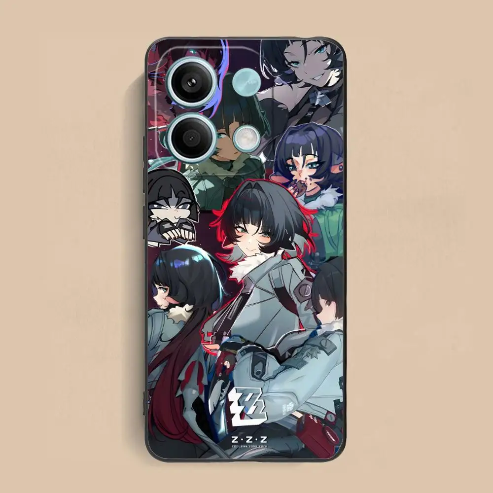 حافظة هاتف Zenless Zone Zero Jane Doe لهاتف Xiaomi Redmi Note 14 13 12 11 A5 3 2 1 Pro Plus 4G 5G غطاء حماية مطبوع ملون #6