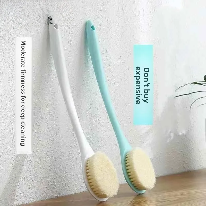 

High Quality Long Handle Bath Brush Soft Bristle Scrubbing Back Brush Personal Hygiene Cleaning Tool Bathing without Asking f...