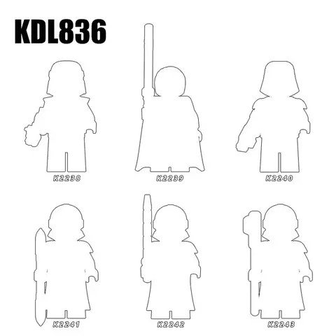 액션 피규어 영화 빌딩 블록 장난감 KDL836 K2238 K2239 K2240 K2241 K2242 K2243