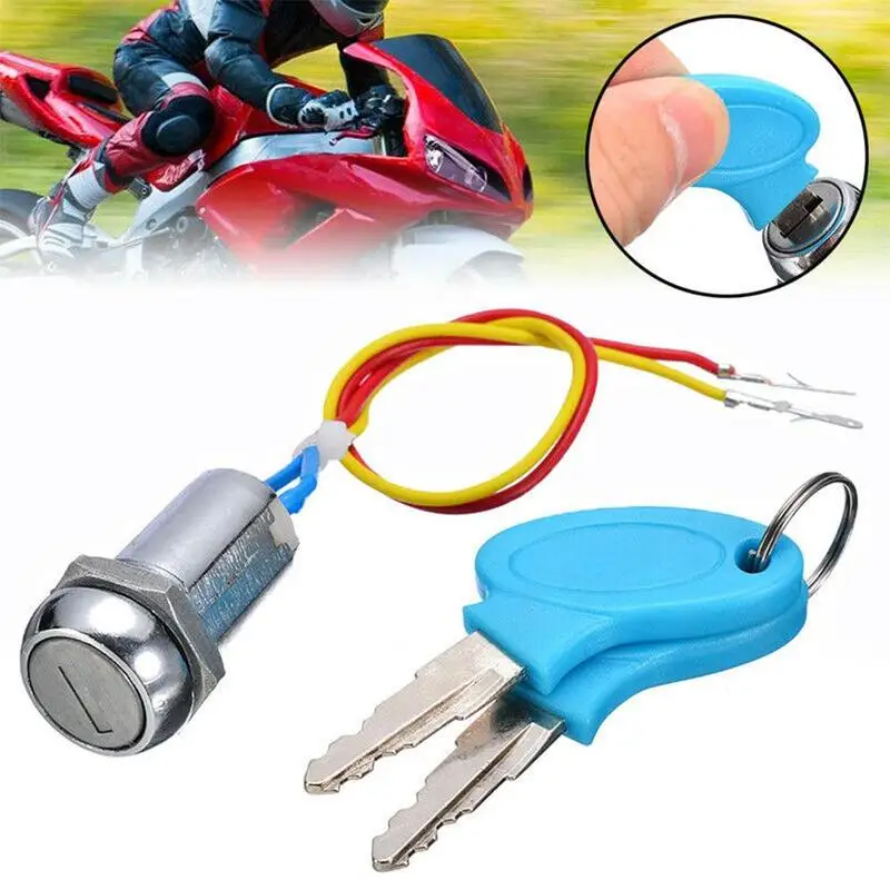 New Arrival 1 zestaw 2 przewodowy klucz blokada zapłonu hulajnoga gokart motocyklowych przełączników do instalacja elektryczna motocyklowych