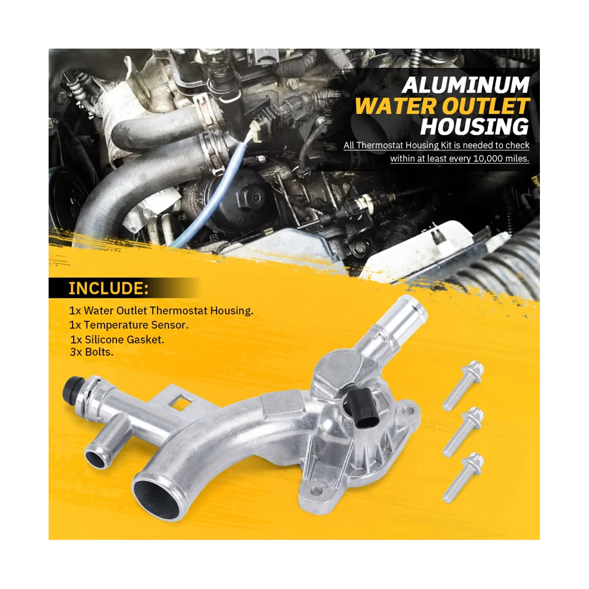 25193922 Thermostat Housing Water Pump Outlet Fits For Chevrolet Cruze Sonic Trax Buick Encore 1.4T 55565334 1338030