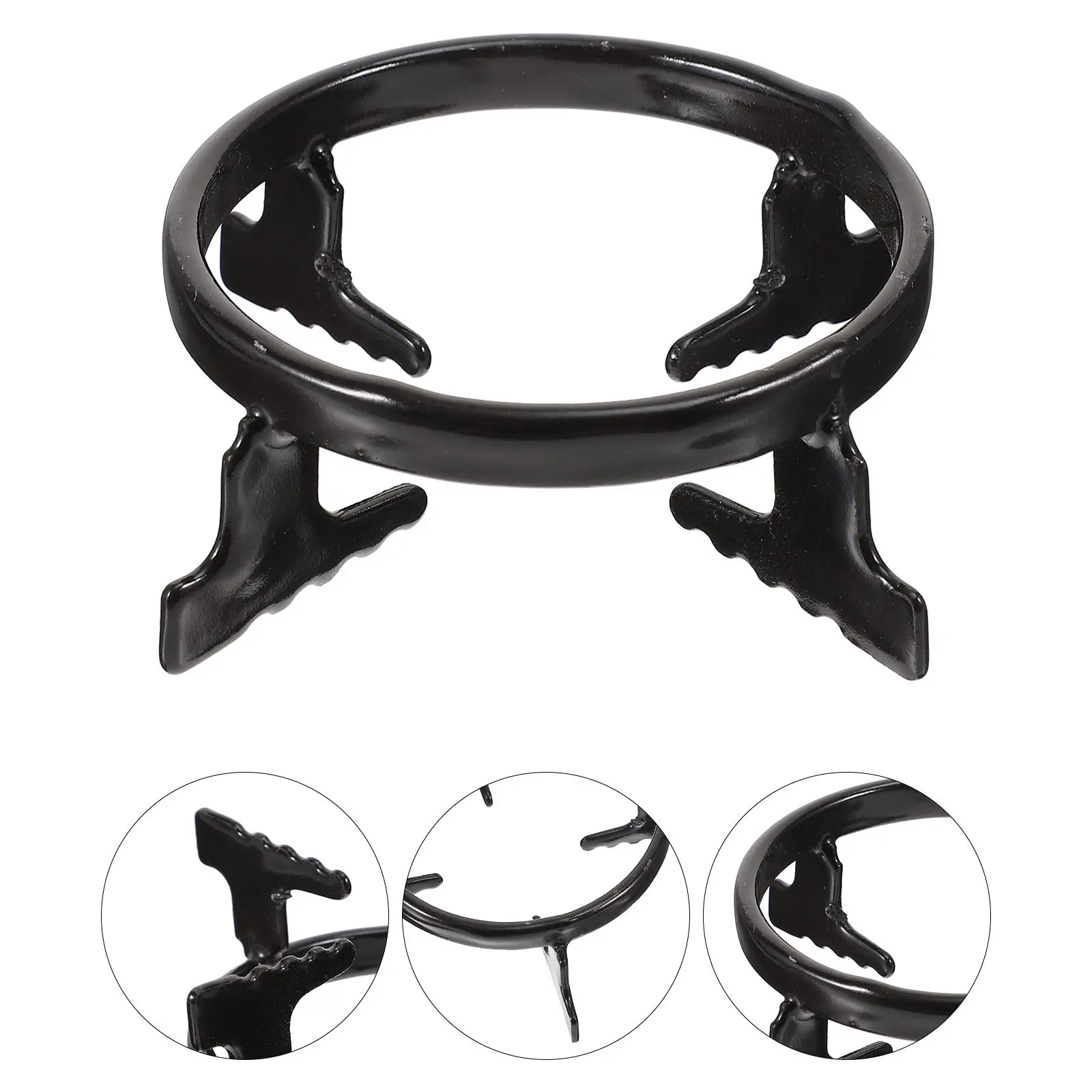 حامل وعاء مستدير موقد غاز رف حامل طباخ قفص حديدي أجزاء أدوات المطبخ لصانع أواني القهوة أواني الحليب المقالي الأخرى #2