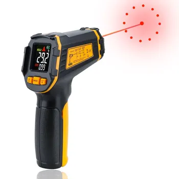 Digital infrared thermometer laser temperature meter non-contact pyrometer imager hygrometer IR Termometro color LCD light alarm