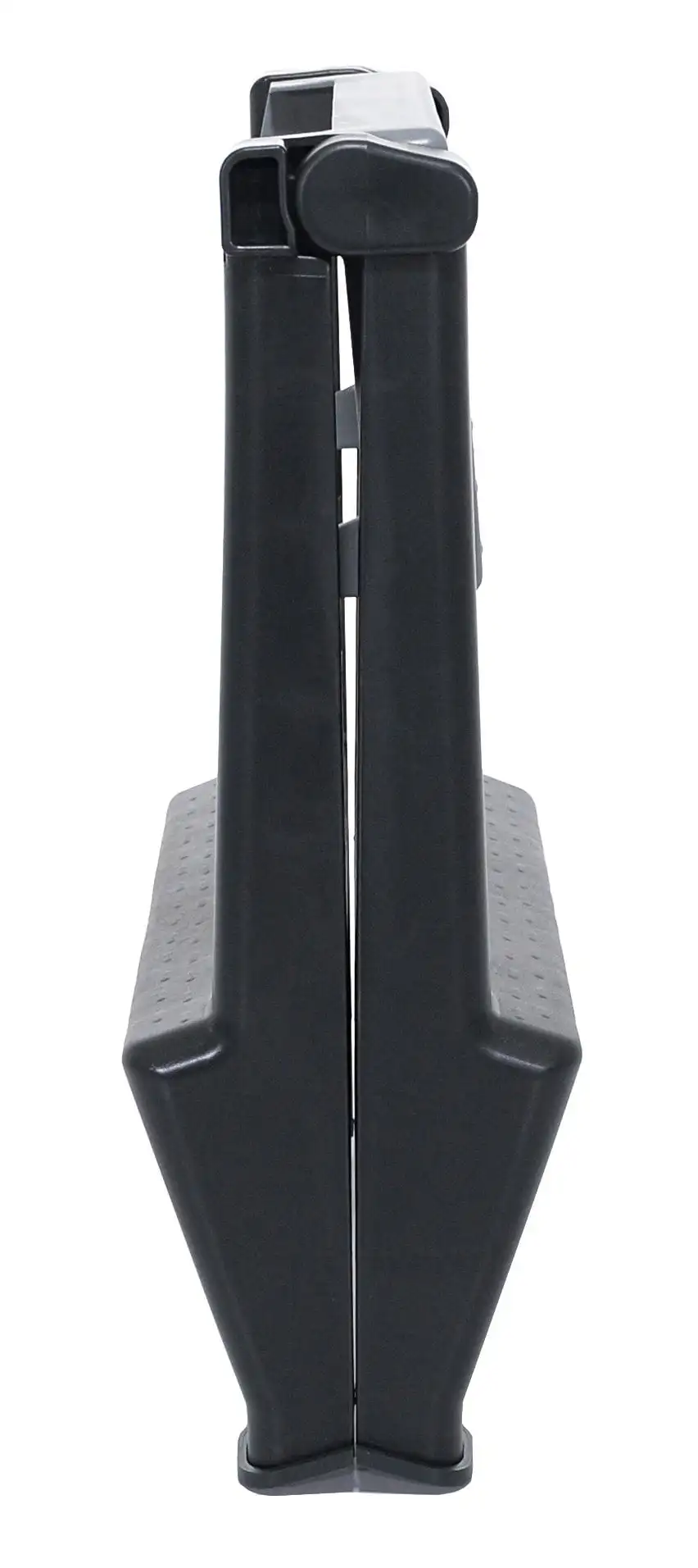 Elevate-2-Step Stool dobrável, preto e cinza