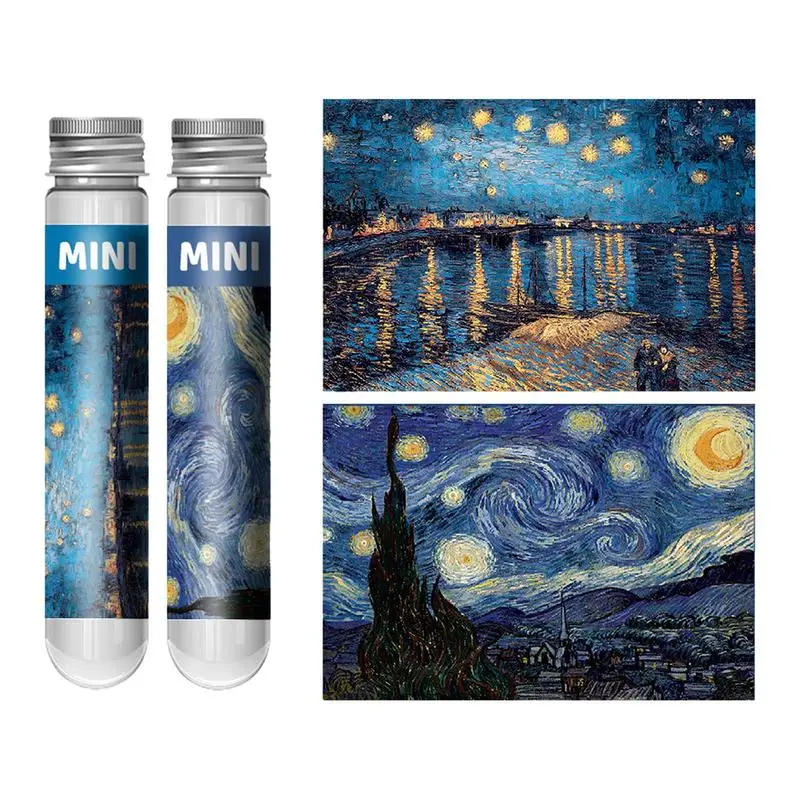 150 Piece Mini Test Tube Oil Painting Jigsaw Puzzles Creative Antifade Sturdy Tear Resistant Family Educational Toys Adult Child