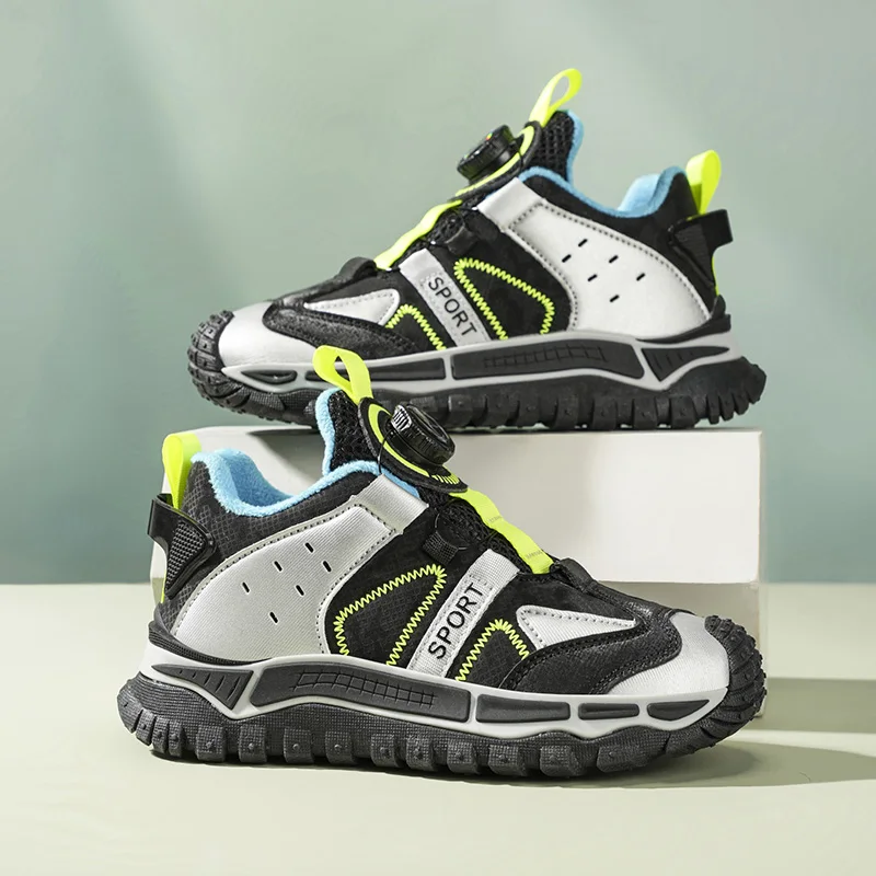 

PU Leather Sport Shoes For Children Ergonomics Baby Boy's Girl's Sneakers Cute Toddler Shoes For Kids Casual Running Shoes Kids