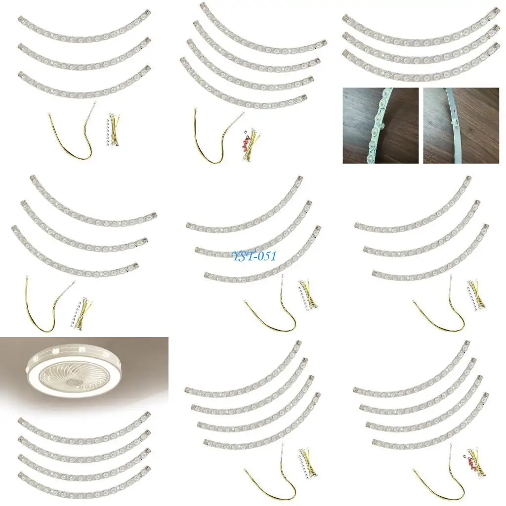 

E15A Dimmable Ceiling Light with Built in Fan 3 Adjustable White Tones Enhanced Lens Brightness LED Lighting Plastic Texture