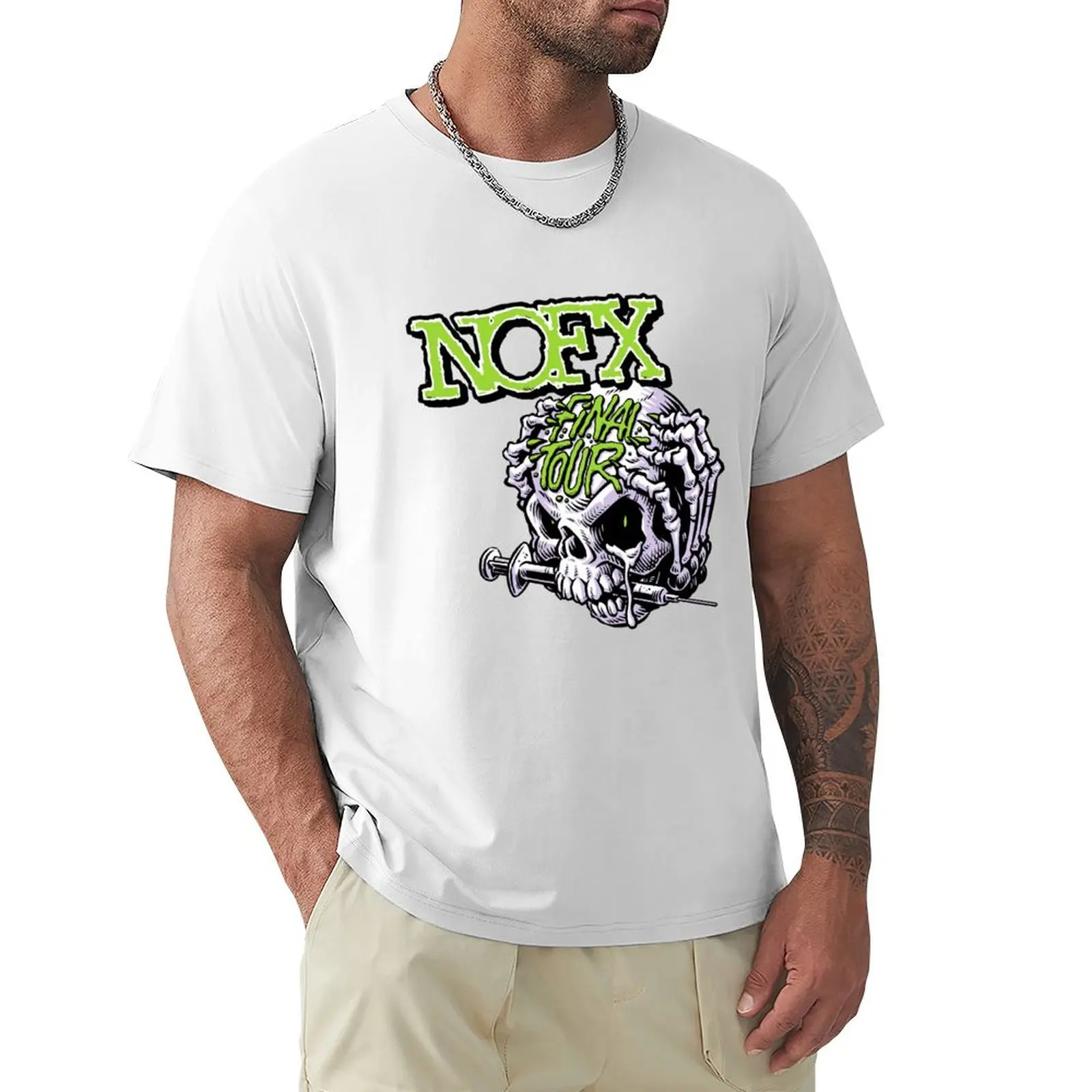 

Nofx Merch Nofx Final Tour Skull T-shirt summer top Blouse tops oversizeds T-shirt men