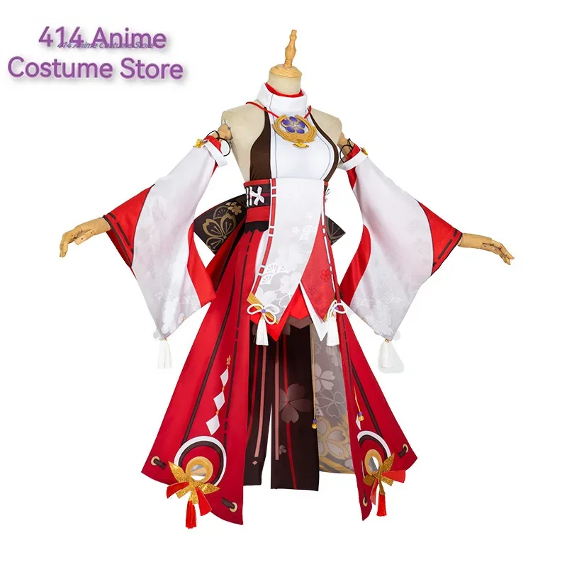 New Games Genshin Impact Yae Miko Guuji Cosplay Costume  Halloween Carnival Prop Custom Made