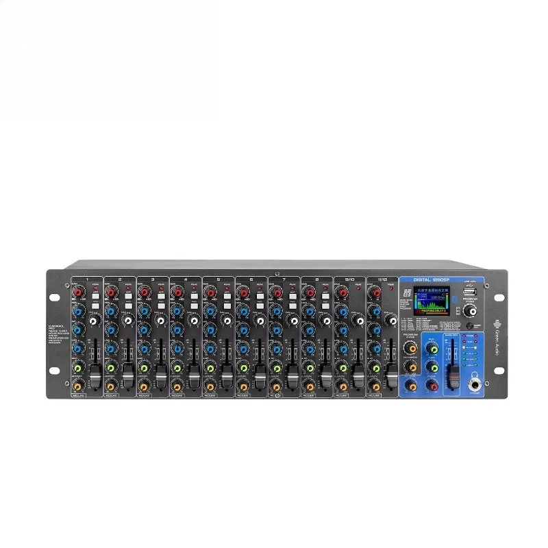 

GAX-QX12 12-channel Mixer Professional Rack-mounted Embedded with Effect Analog Audio Console