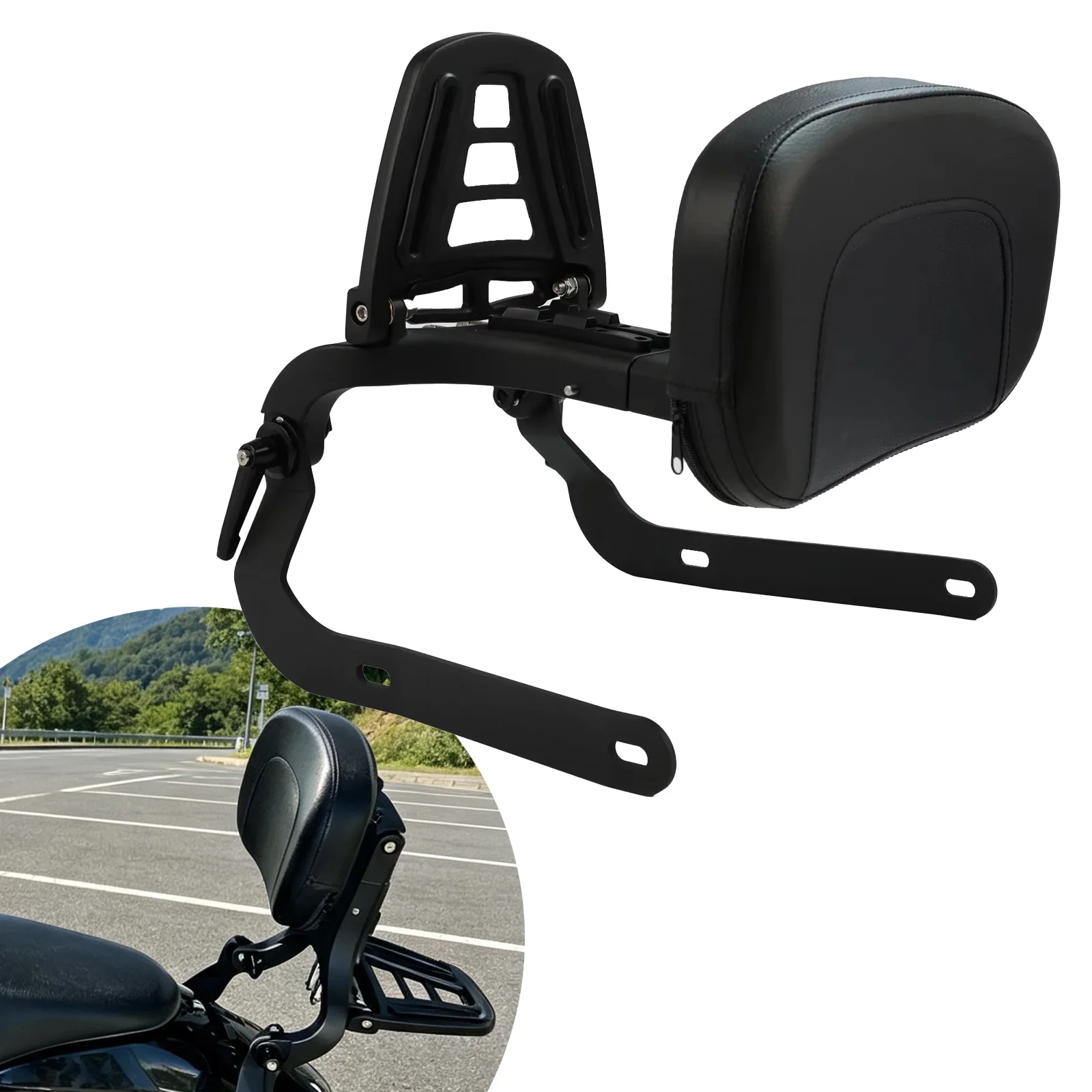 Multi Purpose Adjustable Motorcycle Rear Backrest Sissy Bar Fit For Harley Street 750 Street 500 XG750 XG500 2014-2020
