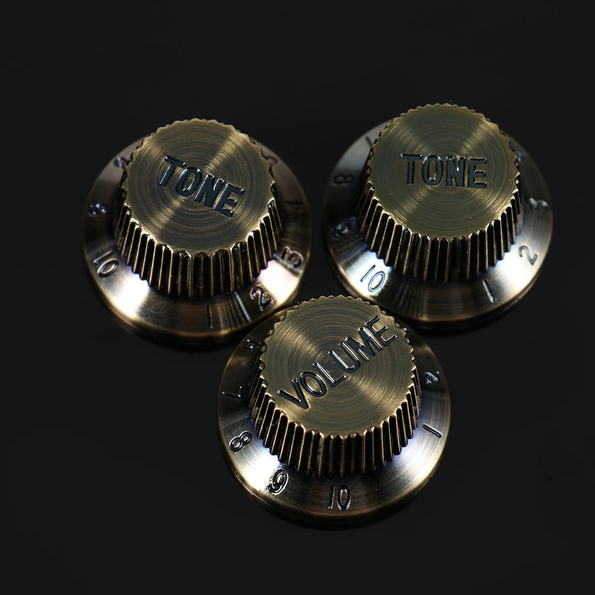 

3 Pcs Knob Volume Guitar Electric Knobs Potentiometer Bass Tone Control Cap for Parts