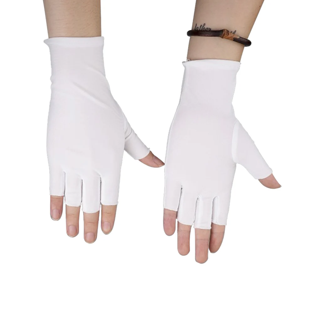 

Sun Protection Half Finger Gloves Lightweight for UV Manicure Climbing Sunblock