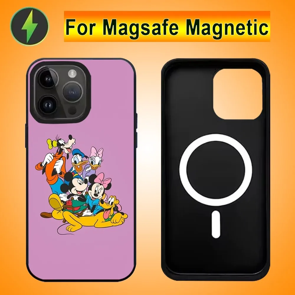 M-Mickey Mouse Lovely Phone Case For IPhone 15 14 13 Pro Max 11 12 Mini Alex Mirror For Magsafe Wireless Charging Cover