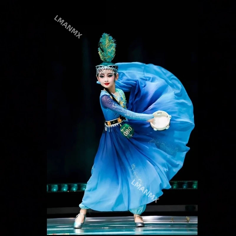 أزياء أداء الأويغور للأطفال، أزياء أداء شينجيانغ، أزياء أداء الرقص للأقليات العرقية
