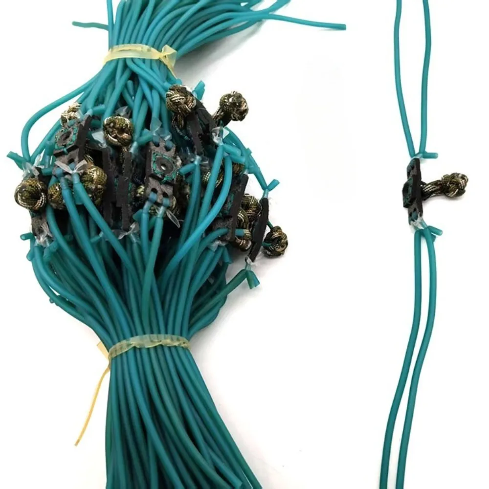 2040 1636 10pcs High-Elastic Tubular Rubber Bands + Magnetic Leather Pouch, Special Rubber Bands For Repeating Slingshot﻿