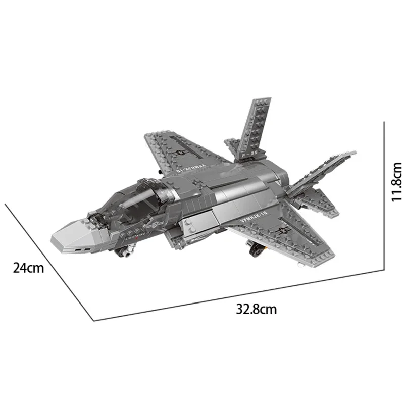 961pcs Military The A10 F35 Fighter Building Blocks Thunderbolt II Warthog Fighter DIY WW2 Plane Brick Toys Gifts For Children