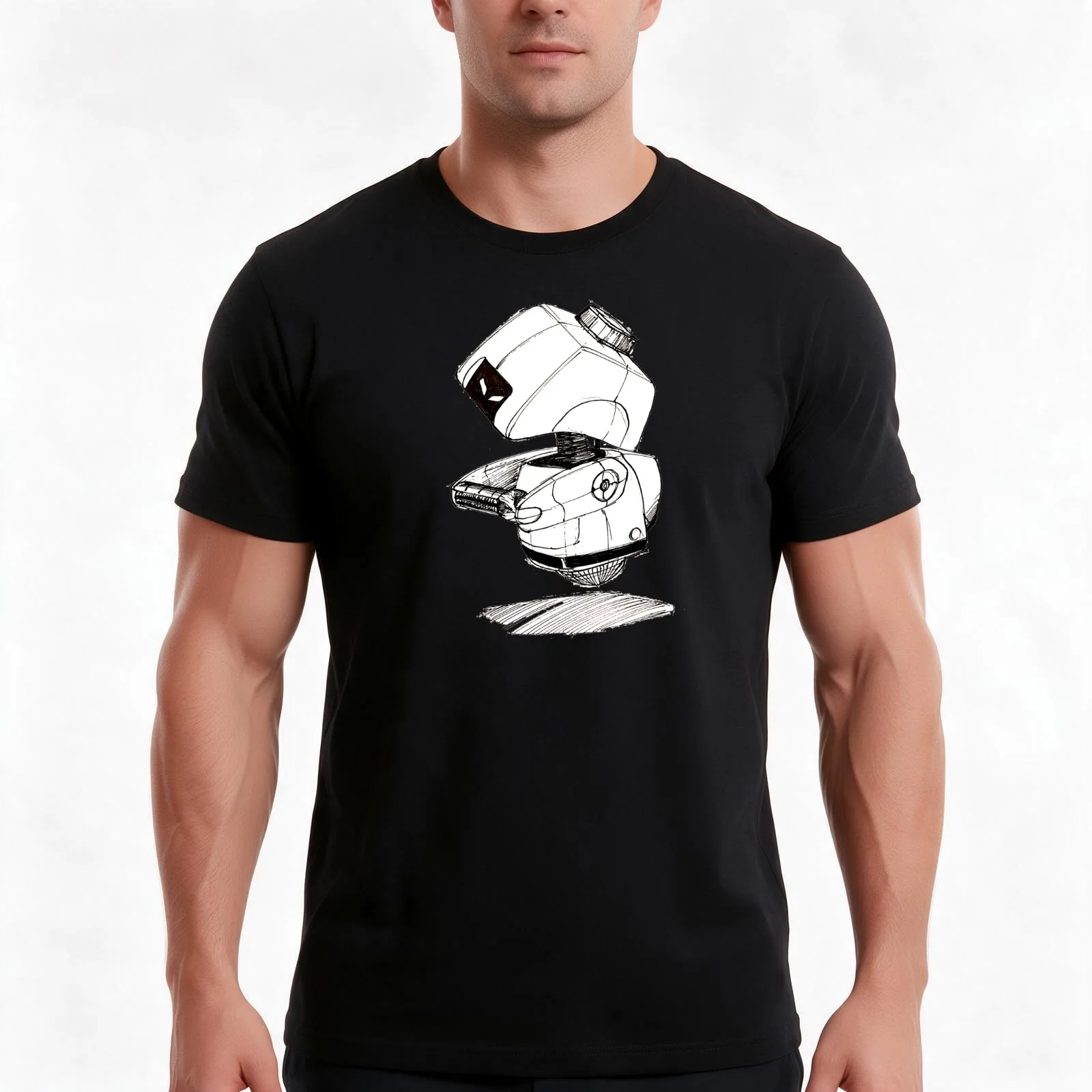 Theft Titus T-Shirt, Summer Casual Cotton Tee, Oversized Streetwear Tops, Vintage Graphic Print, Loose Fit Short Sleeve